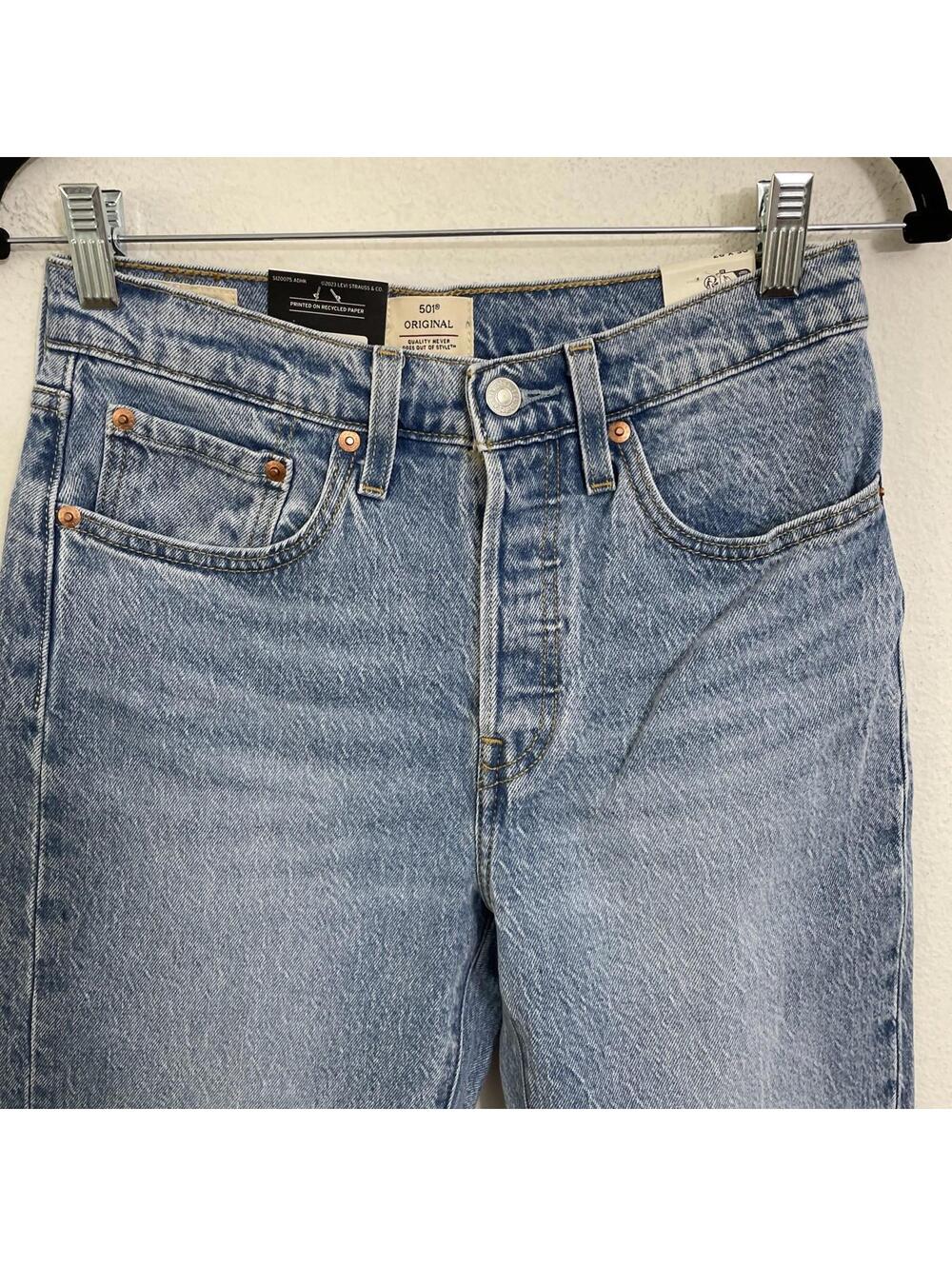 Revolve LEVI'S 501 Straight Jeans Hollow Days blue size 26 X 30 NWT $110 msrp - Picture 7 of 10